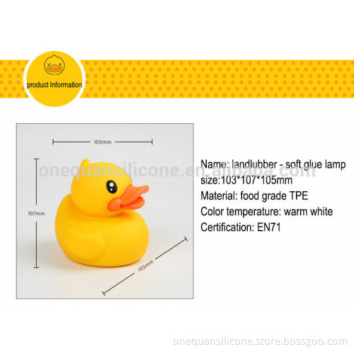 Cute Colorful Little Duck Dimming Cartoon LED Night Light Baby shaking lighting desian